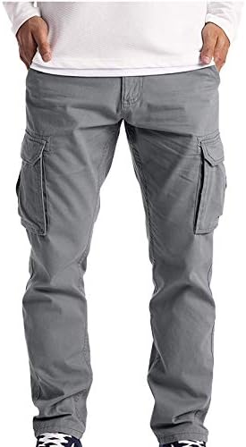 Calças de carga longa para homens de cargo Trabalho Use combate Carga de segurança 6 bolso calça cheia de calças