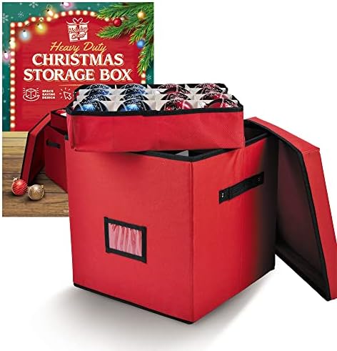 Holiday Cheer Premium Christmas Ornament Storage com 4 bandeja-Contêiner de armazenamento de Natal