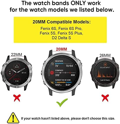 Makee for Garmin Fenix ​​7S 6S 5S Watch Band 20mm Pulseira para Fenix ​​6s Pro 5s Plus Silicone Redusel