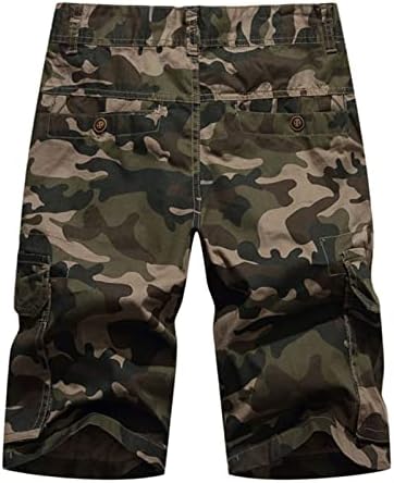 Maiyifu-Gj Men Camo Casumado Algodão Shorts Camuflagem Outdoor Multi Pockets curtos relaxados FIX