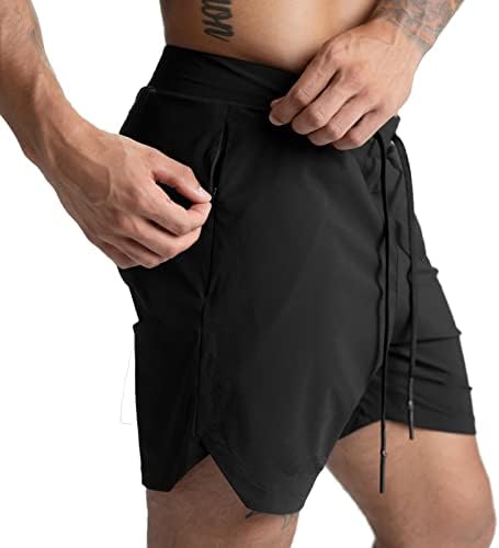 Xxzy shorts para homens, shorts atléticos de 5 de 5 treinos secos rápidos que executam shorts com shorts
