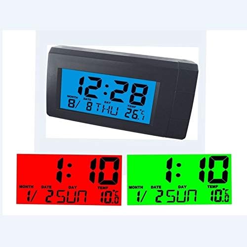 Renslat Termômetro digital CT66 Termômetro de carro Relógio Digital Relógio Mini Relógio Automotivo Mês Data do Termômetro Decoração de Backlight Decoração Aldult ALDULT