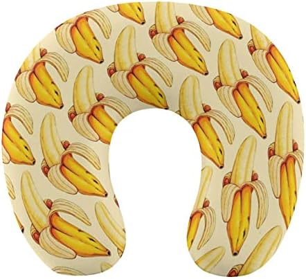 Delicioso travesseiro de travesseiro de pescoço de padrão de banana