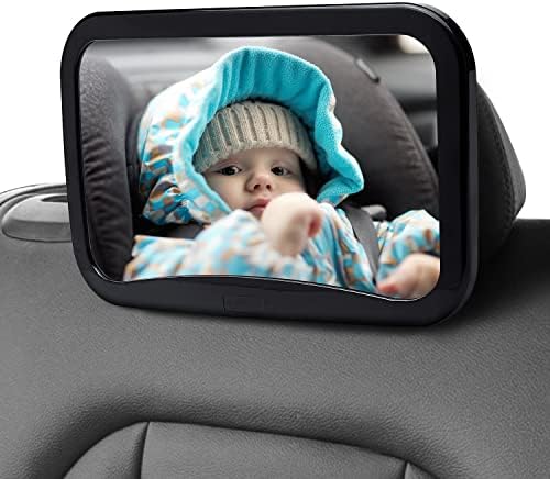 Espelho do assento do carro de segurança do Basics para bebês voltados para trás com vista clara e clara