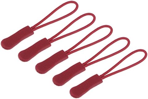 Meccanixity Zipper puxa puxar a alça da cabeça de substituição Tags Extensão do cordão para bolsas de mochilas Bolsas, pacote vermelho escuro de 20