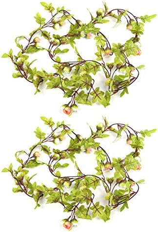 01 02 015 Garland de flor de vime, guirlanda de flores artificiais práticas leves, quarto real