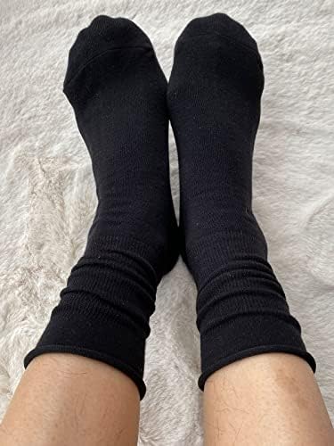 Meias finas de feminino doitall meias de algodão fino para mulheres fofas meias de bezerro de outono de outono Tamanho preto 5-7