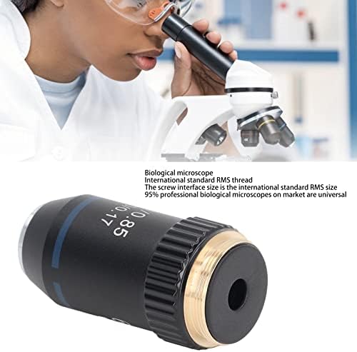 Microscópio Achromático, interface de 20,2 mm Dispositivo de proteção de mola Lente Microscópio de alta potência para biologia