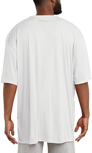 Camiseta de esporte seco duplo de campeão, camiseta de tripulação, camiseta de manga curta masculina