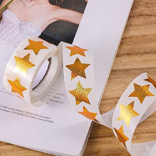 500pcs Gold Star Stars, adesivos de estrela de recompensa de 1 polegada para crianças, adesivos de estrela glitter auto-adesiva