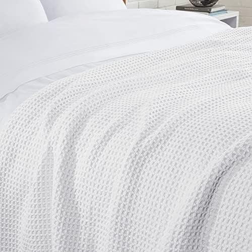 Aston & Arden Waffle Weave Blanket - de algodão de anéis durante toda a temporada, qualidade