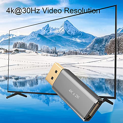 Xiayriky 4K DisplayPort para adaptador HDMI 10-pacote, 4K UHD DP para adaptador HDMI Conversor masculino