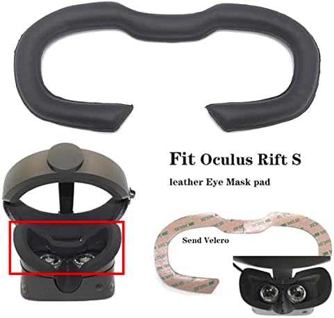 Máscara de espuma à prova de suor macio almofadas de máscara para os olhos de couro para Oculus Rift S Acessórios para fone de ouvido VR Cappa de óculos de esponja de esponja realidade virtual