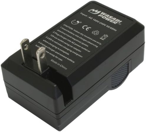 Carregador de bateria de energia Wasabi compatível com Nikon EN-EL1 e Nikon Coolpix 775, 880, 885, 995, 4300, 4500, 4800, 5000, 5400, 5700, 8700, E880