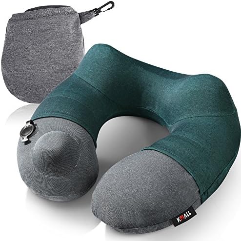 Kmall Inflable Travel Neck travesseiro Para viajar de avião Melhor suporte de pescoço para dormir