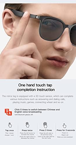 Óculos inteligentes bluetooth carregando orelha aberta áudio condução música chamam homens mulheres óculos de áudio externo