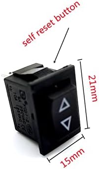Interruptor de interruptor gooffy interruptor de balancim 5pcs kcd1 15 * 21mm 3pin switch rocker interruptor de potência 10a/125v seta auto-reset/botão de pressão momentâneo do botão