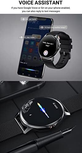 HOAIYO SMART RELÓGIO, SLIET Smartwatch de 1,3 toque com chamadas/texto/frequência cardíaca/spO2/sono,