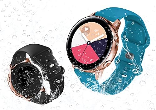 Compatível com Samsung Galaxy Watch Active & Galaxy Watch Active 2, 20mm Soft Silicone Substacement Strap, adequado para 42 mm/engrenagem S2 Classic & Gear Sport Smart Watches
