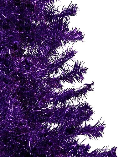 4 'Purple Artificial Dinsel Christmas Tree, ilegal