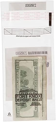 Banksuplies Cash Strap Sacos | Caso de 1000 sacos | 5 x 9 | Cash & peão | Violho de selo evidente