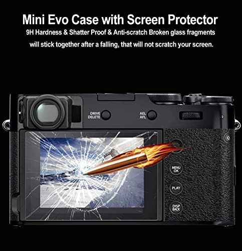 Caso de proteção de pocoukate para instax mini evo, bolsa de tampa de silicone macia com protetor de tela para fujifilm Instax Mini Evo Instant Camera - preto