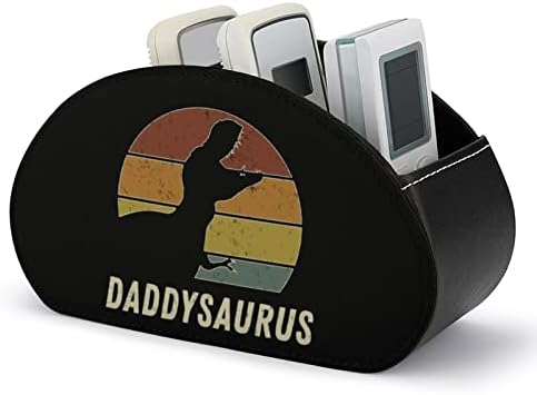 Daddysaurus Daddy Dinosaur Remote Control titular Caixa de caneta PU CAURO DE CATY REMOTO Caddy Decorativo Storage Organizador de armazenamento Recipiente