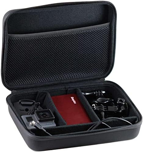 Navitech 8 em 1 Ação Câmera de acesso Kit Combo com estojo cinza - Compatível com a câmera de ação Akaso V50 Pro