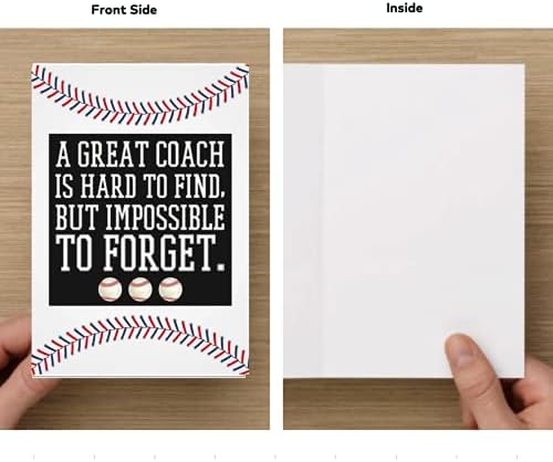 Cartão de treinador de beisebol da Infinity Collection, Great Coach é difícil de encontrar e impossível de esquecer,