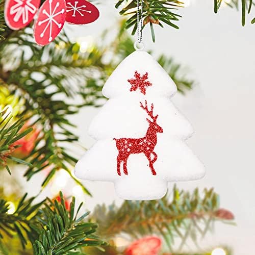 Mini decorações de natal definir árvore de natal pendente de festa de Natal decorações de guirlanda de