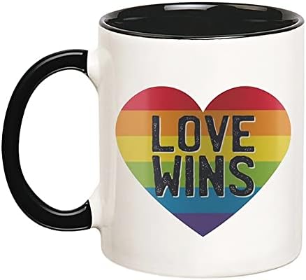 FoNhark - Love ganha caneca de café, amor é amor, orgulho gay, caneca LGBT, caneca lésbica, caneca/xícara