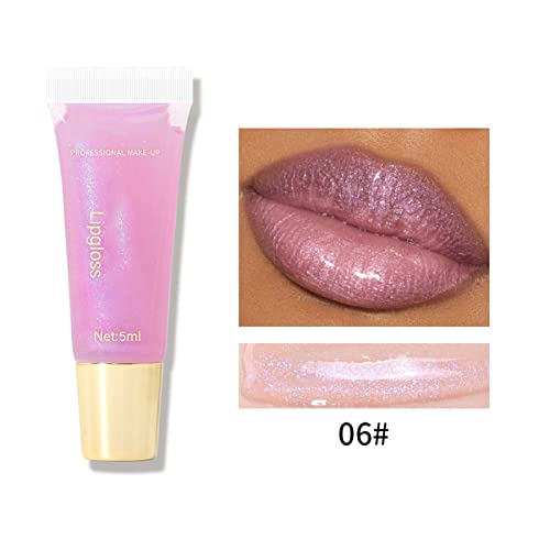Lip Glirs Girls 10-12 Mangueira de textura hidratante Mangueira arco-íris Lip Lip Glaze Color Lip Lip Lip Lip Gloss Glir Glossy & Cool
