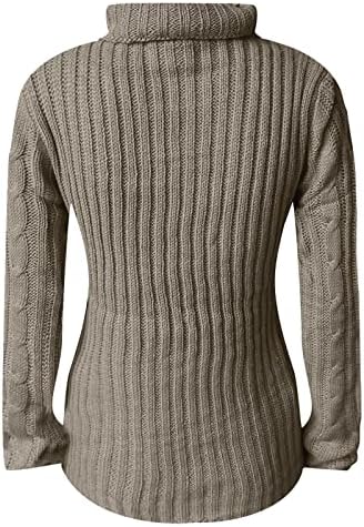 Suéteres femininos de manga comprida suéter de pulverizador de gola alta Tops blusas blusas blusas