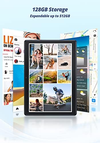 Dragon Touch Notepad102 10 comprimido Android - 128 GB ROM, 8 GB de RAM, octa -core, Android 12, câmera de 13MP, Wi -Fi 5G, GPS - teclado compatível
