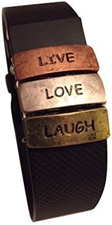 Fitband Fun Live, Love, Laugh Fitness Band Acessório para Fitbit® Charge, Charge HR, Charge 2, Teslasz