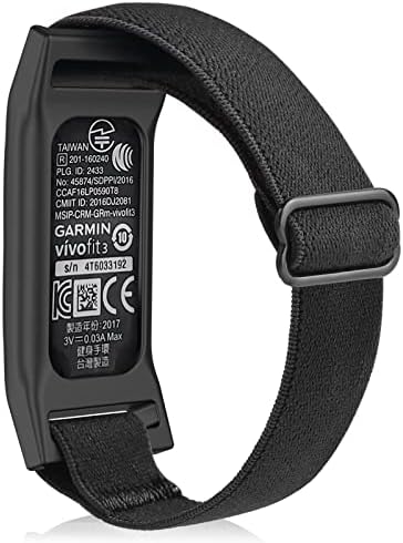 C2D Joy Stretchy Loop Strap Ajuste a pulseira elástica de nylon compatível com Garmin Vivofit 3 Tracker ajustes 5.5-8.3inch