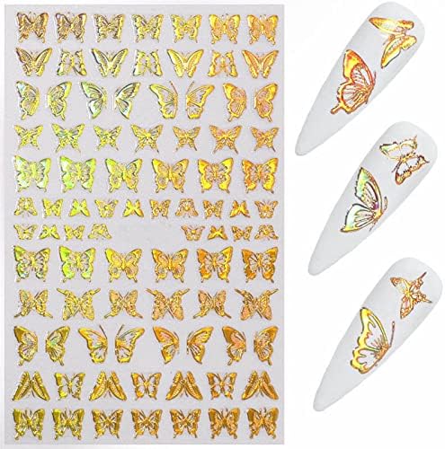 Adesivo de manicure borboleta adesivo 3d adesivo de unha de borboleta Design de borboleta de borboleta
