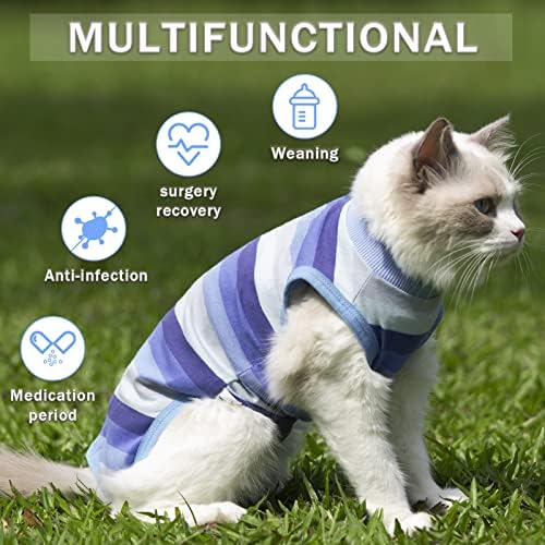 Cats Recovery Suit, Recuperação de gatos Macho e fêmea Feridas abdominais Bandagens Colo