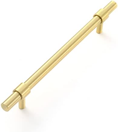 Faticcoa 5 pacote 5-9/10 polegadas Pulgas de anel de latão, alça de barra de ouro de latão escovado,