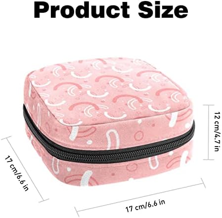 Bolsa de período de padrões rosa Memphis, bolsa de armazenamento portátil de tampão para guardana