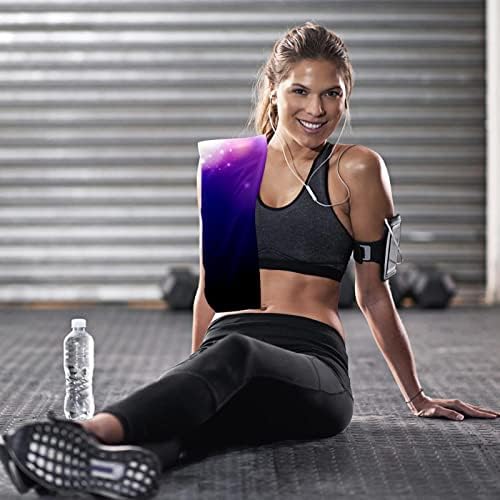 Lorvies Galaxy Unicorn Microfiber Gym Towels Sports Fitness Workout Toalha Sweel Secagem rápida 2 pacote 12 polegadas