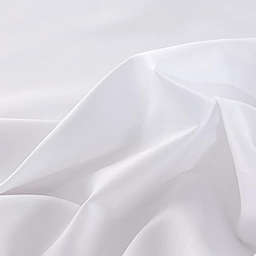 Lirex lençol plano, tamanho duplo de microfibra escovada extra lençóis brancos planos, rugas