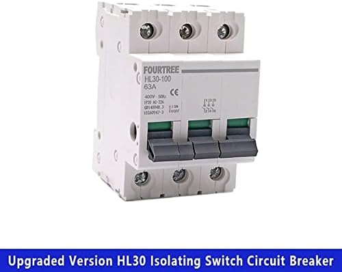 Ahafei 1PCS Switch principal HL30 Isolador do disjuntor Função da família Desconector Isolador 1p 2p 3p 4p 32a