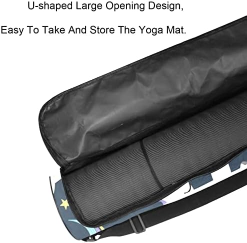 Ratgdn Yoga Mat Bag, Unicorns Padrão Exercício de ioga transportadora de tape