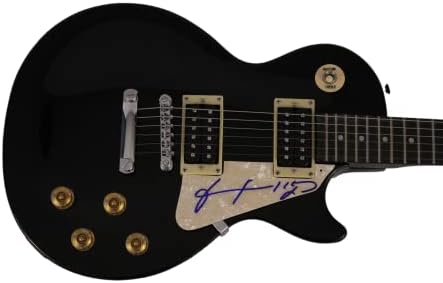 Patti Smith assinou autógrafo em tamanho grande Gibson Epiphone Les Paul guitarra elétrica muito raro com James