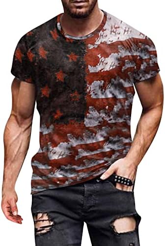Xxbr camisetas patrióticas para homens soldados de manga curta 4 de julho American Flag Graphic Tee Tops Summer Casual Tshirts