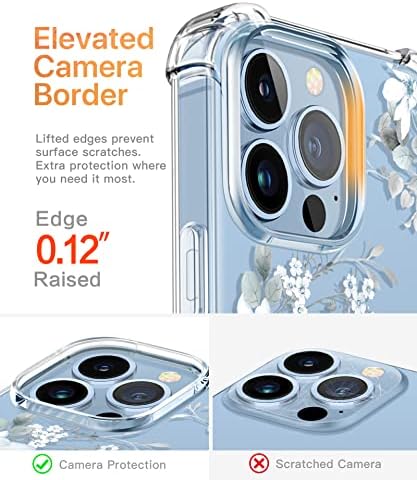 GVIEWIN para iPhone 13 Pro Case com protetor de tela e protetor de lente de câmera, [10ft Proteção