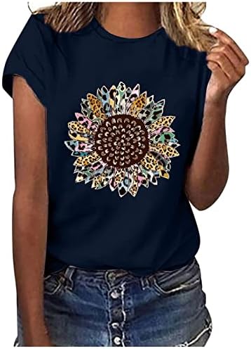 Camisa de estilo étnico para mulheres de manga curta Casual Casual Camiseta Camiseta Camiseta