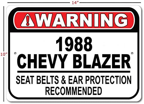 1988 88 Chevy Blazer Belt Belt Recomendado Sinal rápido do carro, sinal de garagem de metal, decoração