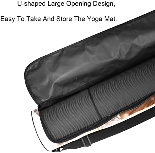Ratgdn Yoga Mat Bag, Tigers Snow Forest Exercício de ioga transportadora de tape